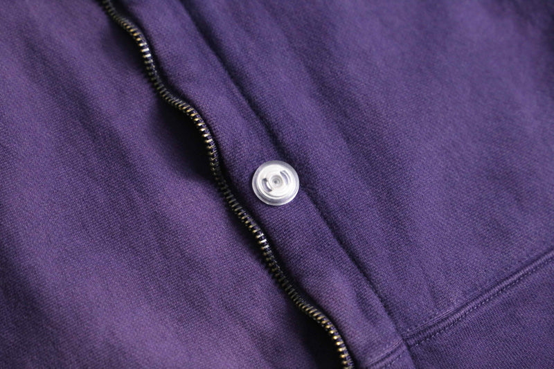 silhouette changes purple tiny double zip hoodie
