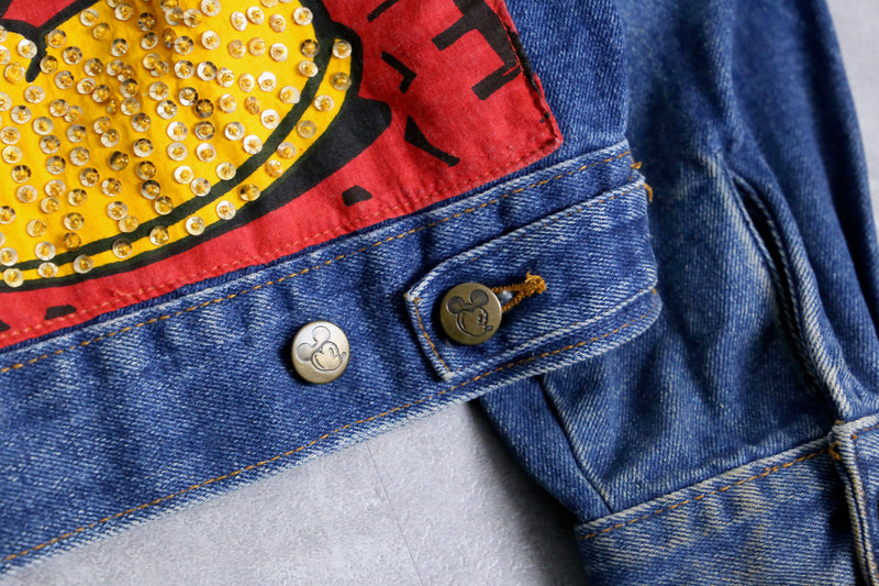 "Mickey Mouse" back design denim jacket