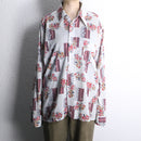 70's  geometric pattern nylon shirt