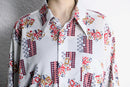 70's  geometric pattern nylon shirt