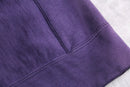 silhouette changes purple tiny double zip hoodie