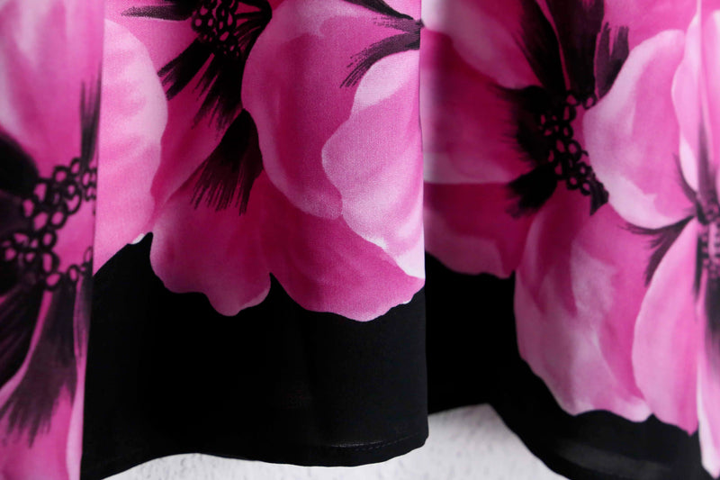 zebra×flower pattern L/S shirt : pink