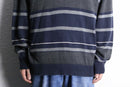 gradation stripe v neck knit