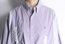 "Re:make" docking gather check shirt