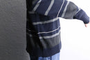 gradation stripe v neck knit
