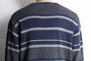 gradation stripe v neck knit