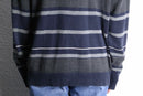 gradation stripe v neck knit