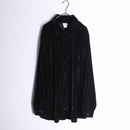 black color loose velours shirt
