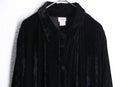 black color loose velours shirt