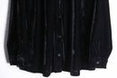 black color loose velours shirt
