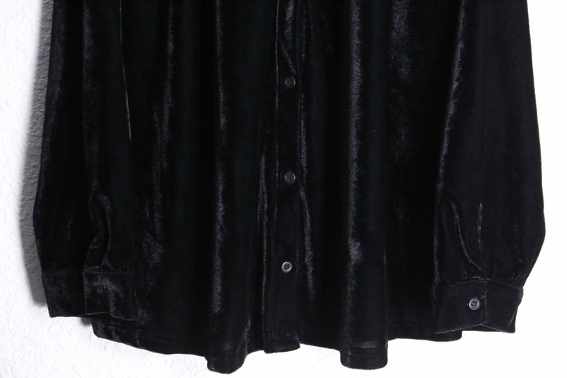 black color loose velours shirt
