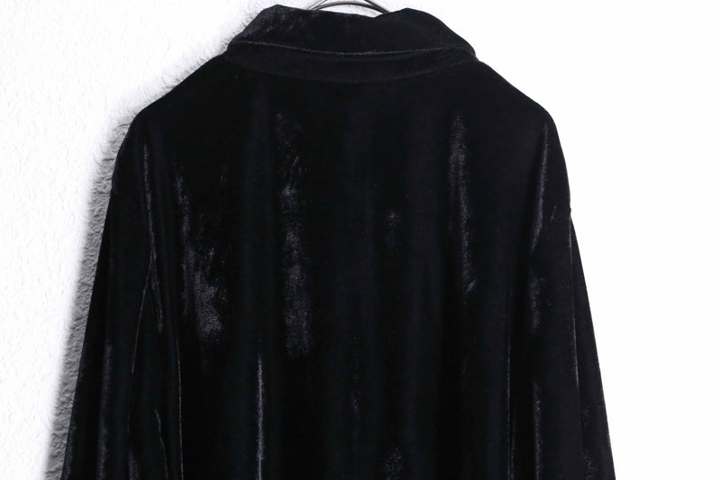 black color loose velours shirt