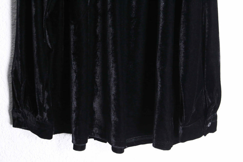 black color loose velours shirt