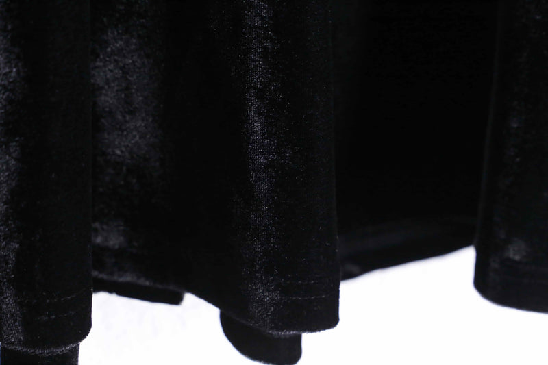 black color loose velours shirt