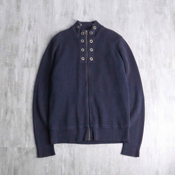 black eyelet gimmick drivers knit