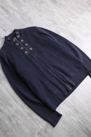 black eyelet gimmick drivers knit