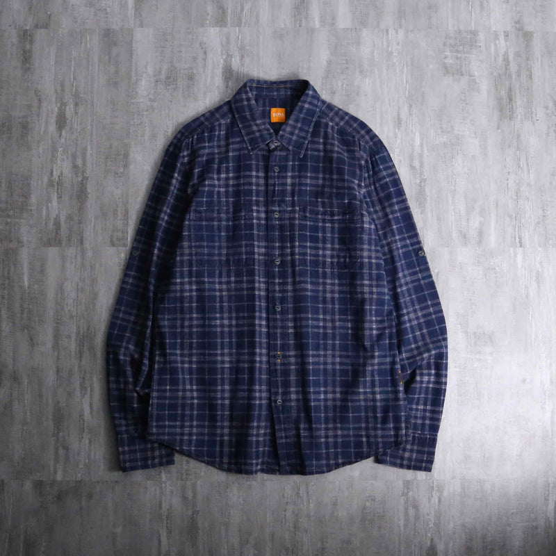 BOSS HUGO BOSS cotton check shirt