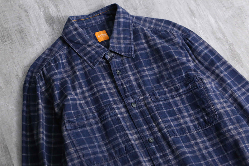 BOSS HUGO BOSS cotton check shirt