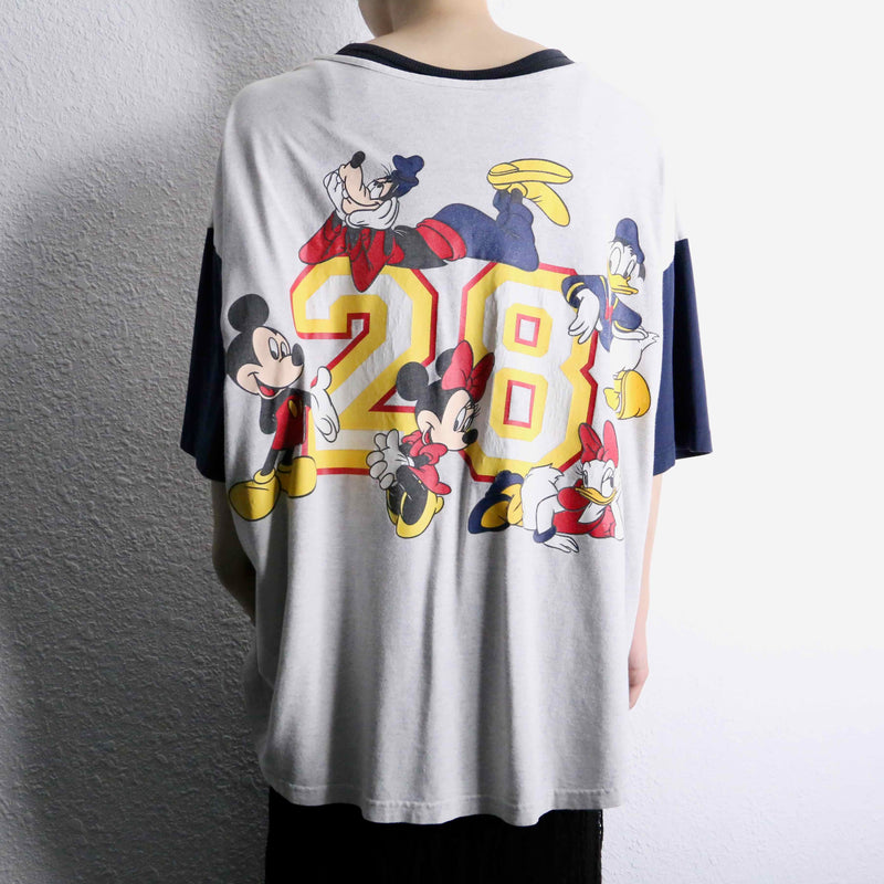 disney character print baseball shirt