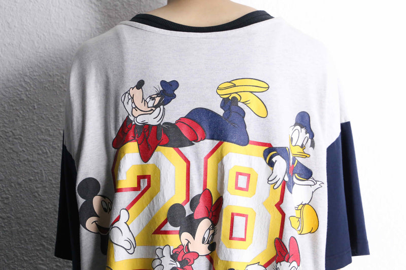 disney character print baseball shirt