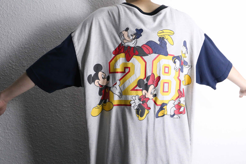disney character print baseball shirt