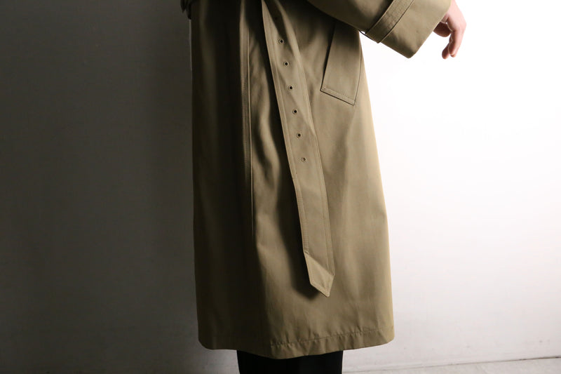 beige color 2way trench coat