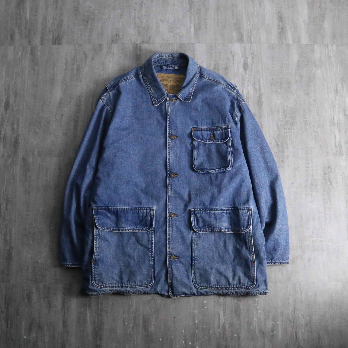 ジャケット・アウター 1980's Vintage Black Denim Coverall VINTAGE DENIM COVERALL JACKET/M | 古着屋FERANTRACING【公式】|東京