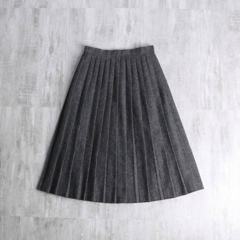 Wool Touch Pleated Skirt
