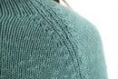 “L.L.Bean” turquoise green turtle neck raglan sleeve cotton knit