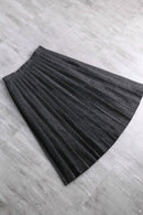 Wool Touch Pleated Skirt