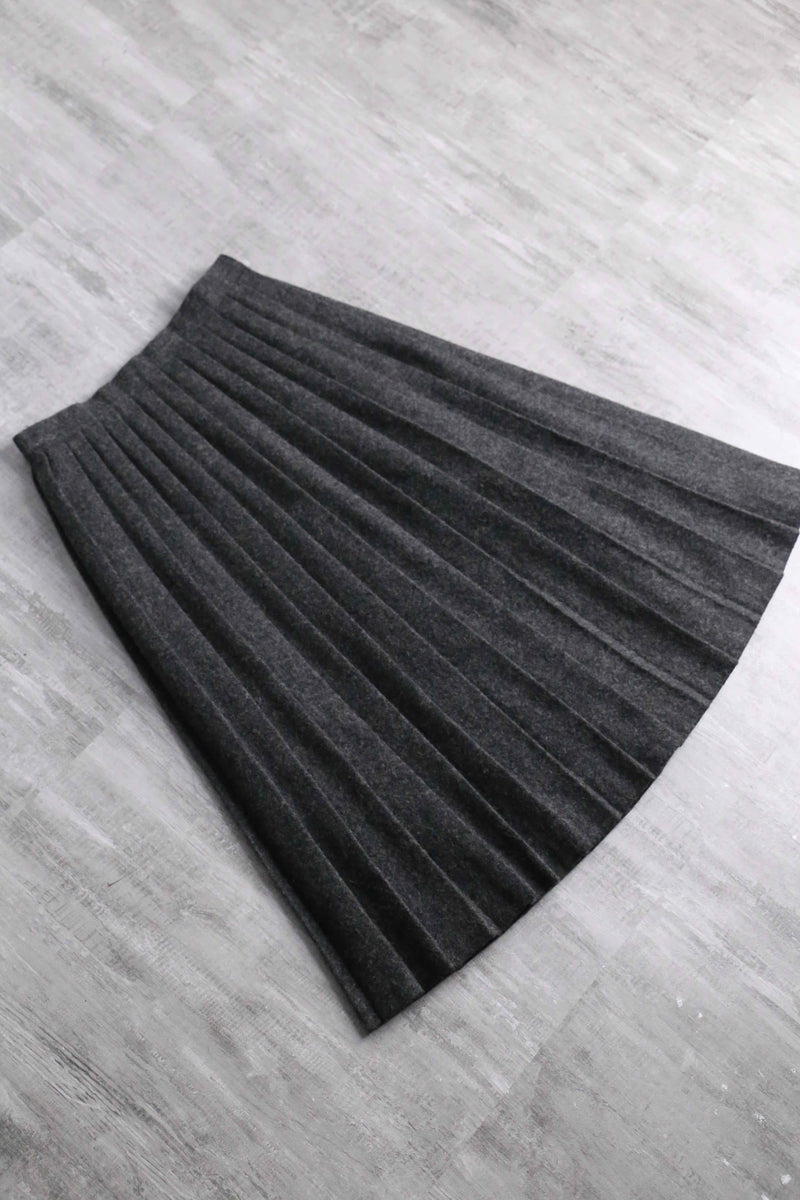Wool Touch Pleated Skirt
