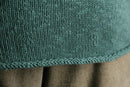 “L.L.Bean” turquoise green turtle neck raglan sleeve cotton knit