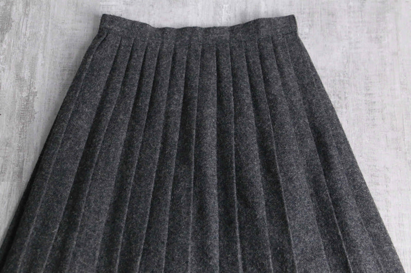 Wool Touch Pleated Skirt