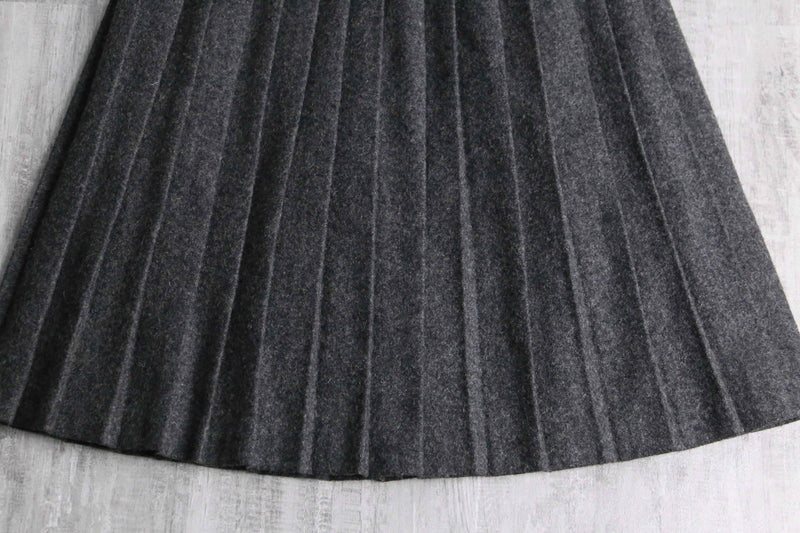 Wool Touch Pleated Skirt