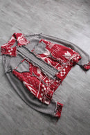 ''Re:make''rug fringe design short jacket