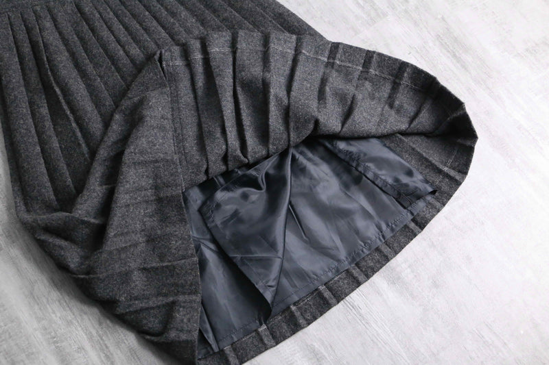 Wool Touch Pleated Skirt