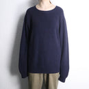 “LAND’S END” navy raglan sleeve cotton knit