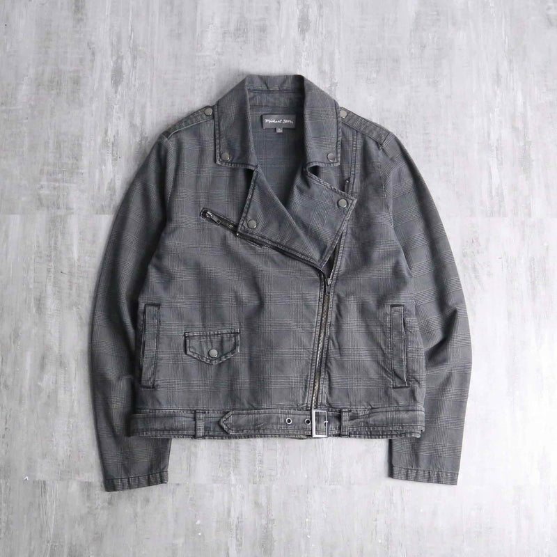 gren check cotton rider's short jacket