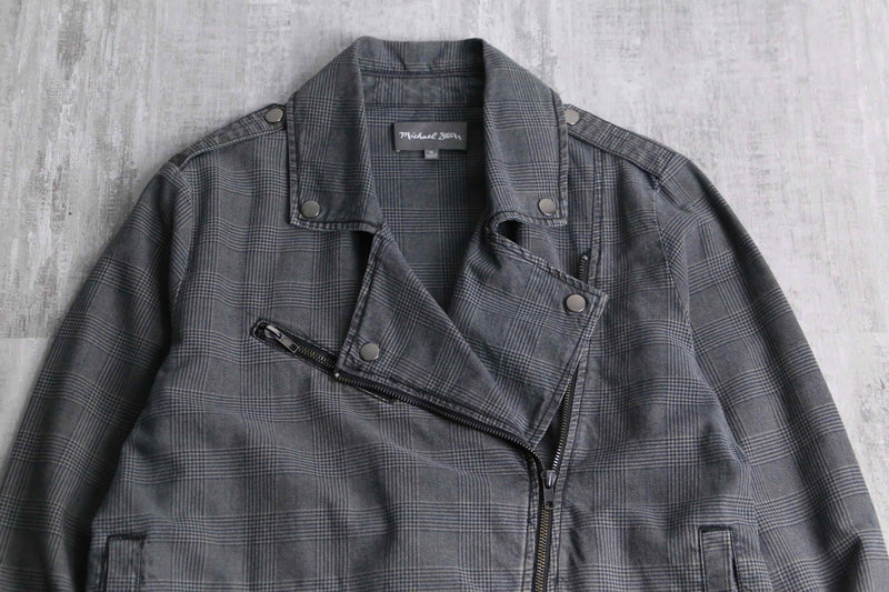 gren check cotton rider's short jacket