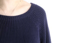 “LAND’S END” navy raglan sleeve cotton knit