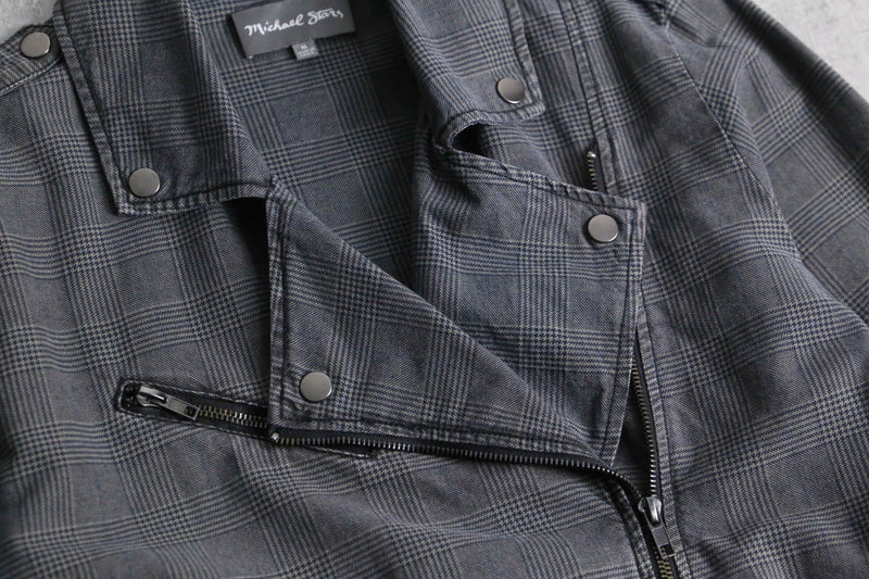 gren check cotton rider's short jacket