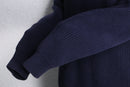 “LAND’S END” navy raglan sleeve cotton knit