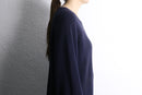 “LAND’S END” navy raglan sleeve cotton knit