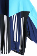 "Re:make" random patchwork blue track jacket