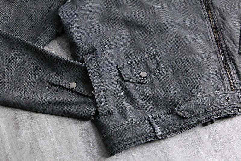 gren check cotton rider's short jacket