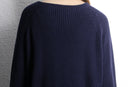 “LAND’S END” navy raglan sleeve cotton knit