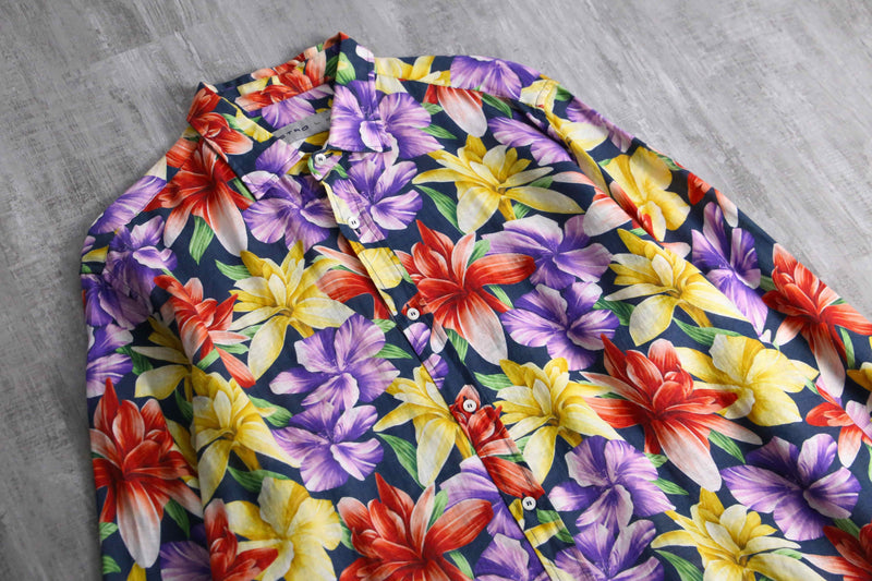 2000s ETRO L/S linen aloha shirt