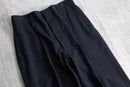 vintage 1tuck deep navy wool trousers