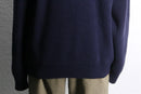 “LAND’S END” navy raglan sleeve cotton knit