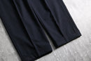 vintage 1tuck deep navy wool trousers